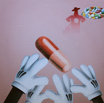 Juan Cuella Flamenco Pills óleo/lienzo 50x50 cm.