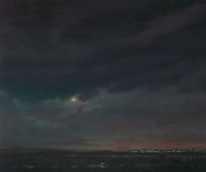 Brasilia desde el estudio III – 100 x 12 – óleo/lienzo – 2012