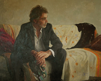 Carlos García Alix Autorretrato, 2010. Óleo sobre lienzo. 100 x 100 cm.