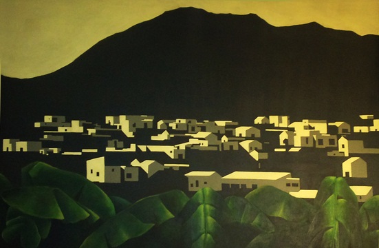 Desde las plataneras, 2011 Acrílico sobre lienzo, 90X60 cm.