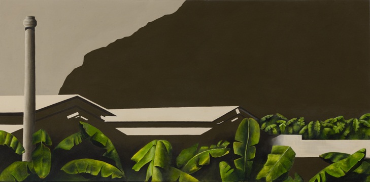 Plataneras en la Palma, 2011 Acrílico sobre lienzo, 140X70 cm.