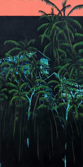 Casa en los árboles III Acrílico/ tabla 40 x 80 cm 2013