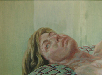 Concha Gómez Acebo Autorretrato, 2010. Óleo sobre lienzo. 22 x 33 cm.