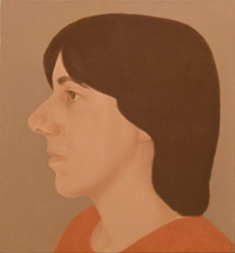 Elena Goñi Autorretrato de perfil, 2004, óleo sobre lienzo, 33x30 cm.