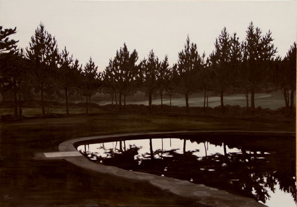 Piscina - óleo/lienzo 81 x 116 cm.