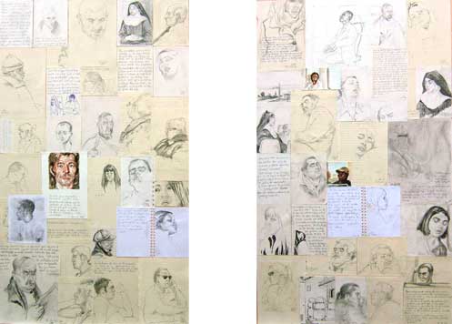 Apuntes de viaje  – 1 x 60 – Lápiz, acuarela y bolígrafo sobre papel – 2007-2009