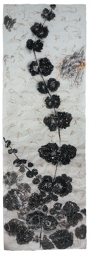 BotanicalPoems 70. 2007 Técnica Mixta sobre papel hecho a mano en China. 180 x 60 cm.