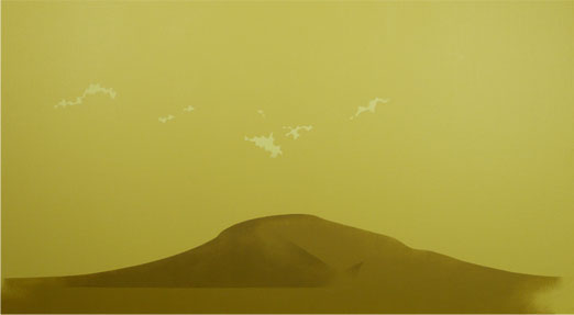 Cielo Amarillo.33x60cm.Acrílico-Tela.2009