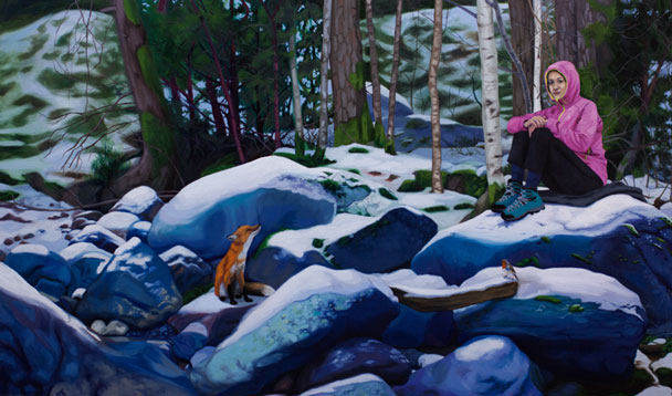 Dama de las Nieves, 2014 Óleo sobre lienzo 54 x 92 cm