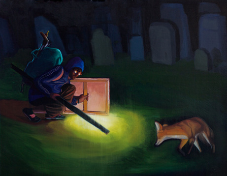 Encuentro Nocturno I, 2014 Óleo sobre lienzo  27 x 35 cm