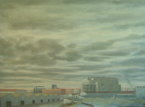 Concha Gómez-Acebo Vallecas Estación, 2008. Óleo sobre lienzo, 97 x 130 cm.