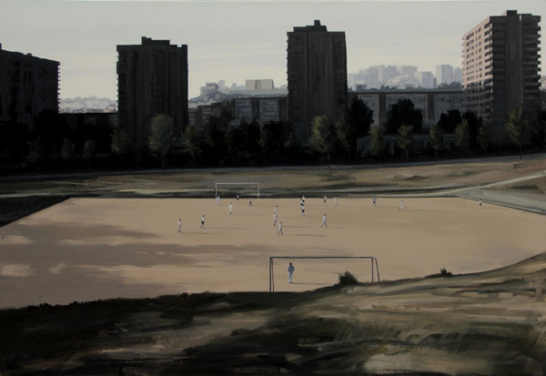 El último gol - óleo/lienzo 89 x 130 cm.