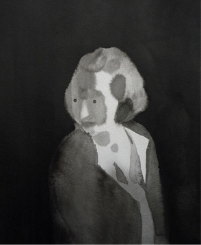 Una señora de cierta edad, 2010, tinta china sobre papel Montval, 30 x 24 cm.