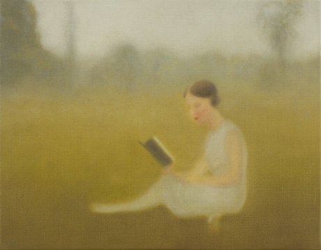 Simone de Beauvoir 2012 óleo sobre lienzo 27 x 35 cm.