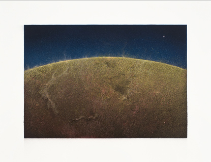 Soles,  2014.  Flashe y gouache sobre papel Arches  Papel 61 x 46 cm / Imagen 47 x 32 cm