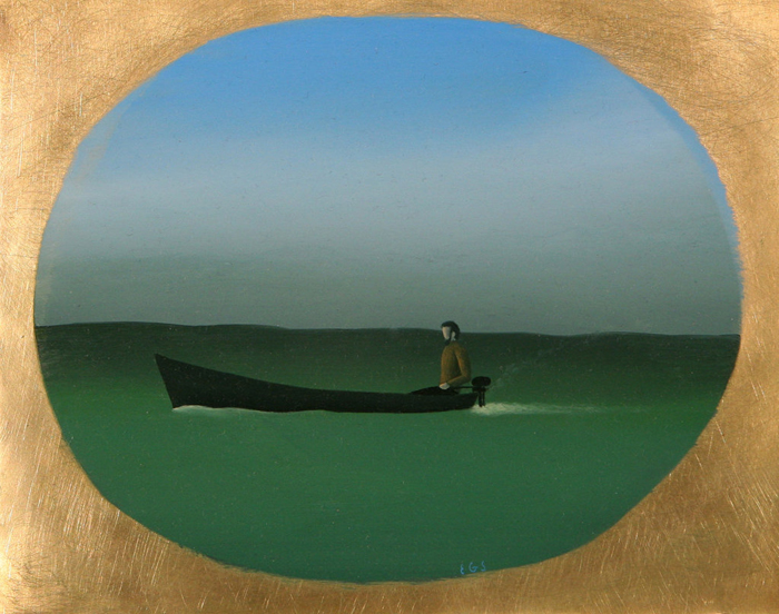 Fueraborda  - Óleo sobre lienzo - 19x23.5 