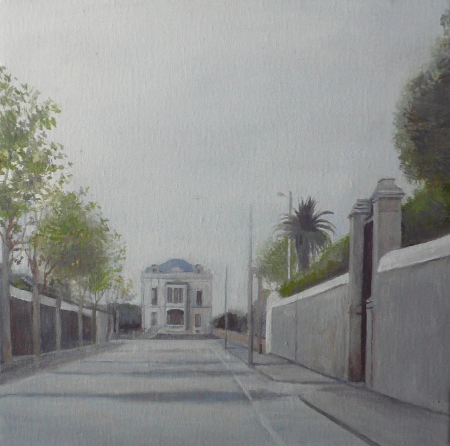 Casa de Ortiguera desde el paseo, 2014 - 30x30 cm 