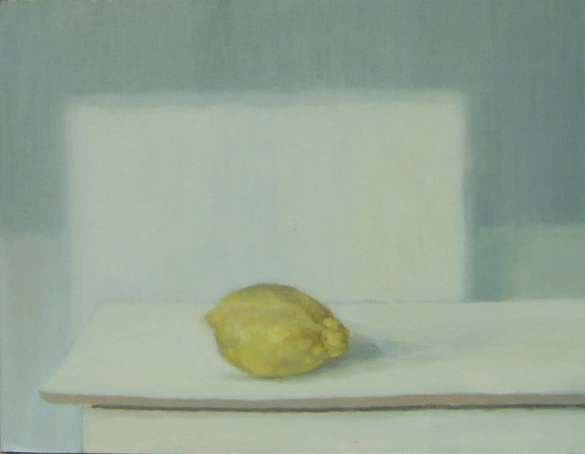 Limón (2011). Óleo/lienzo, 27 x 35 cm.