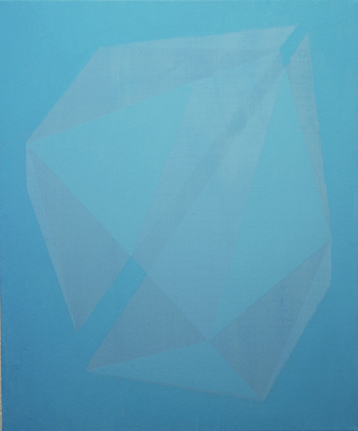 Cielo de juguete II. 46x38 cm. Óleo y acrílico/lienzo. 2012  