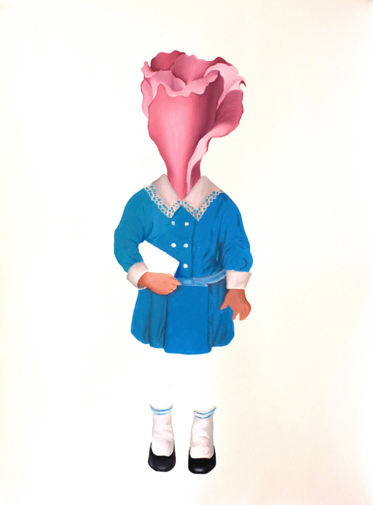 Niña, 2015, óleo/pApel, 56x76 cm.