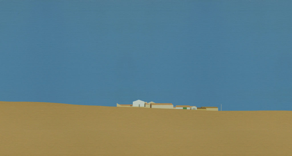 Pueblo (2015). Acrílico sobre tela, 33 x 61 cm.