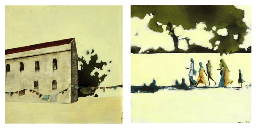 #supervivientes VII (Acrílico/madera 22x22 cm) / #supervivientes VIII (Acrílico/madera 22x22 cm)