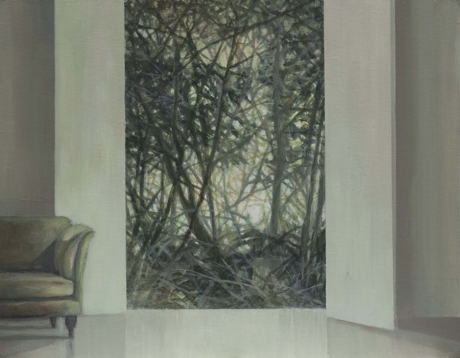 Bosque, 2017, óleo / lienzo, 27 x 35 cm.