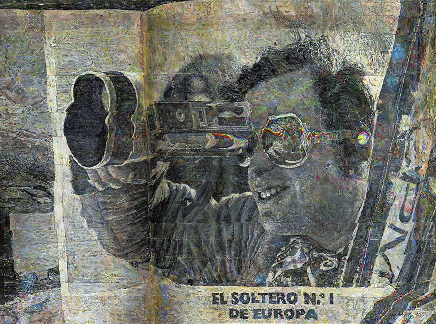 EL SOLTERO No1 DE EUROPA, 2017, Alejandro Bombín. Acrílico sobre loneta 60x81cm.