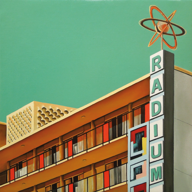 Radium Motel (40x40 cm) Óleo sobre lino, 2017