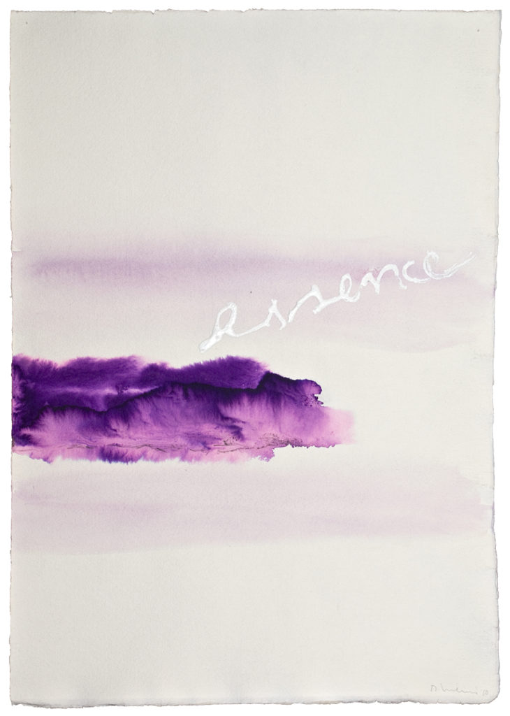 "Mar de Flores (essence)". 35x50 cm. Tinta y acrílico sobre papel de algodón y bambú hecho a mano. 2010-2019.