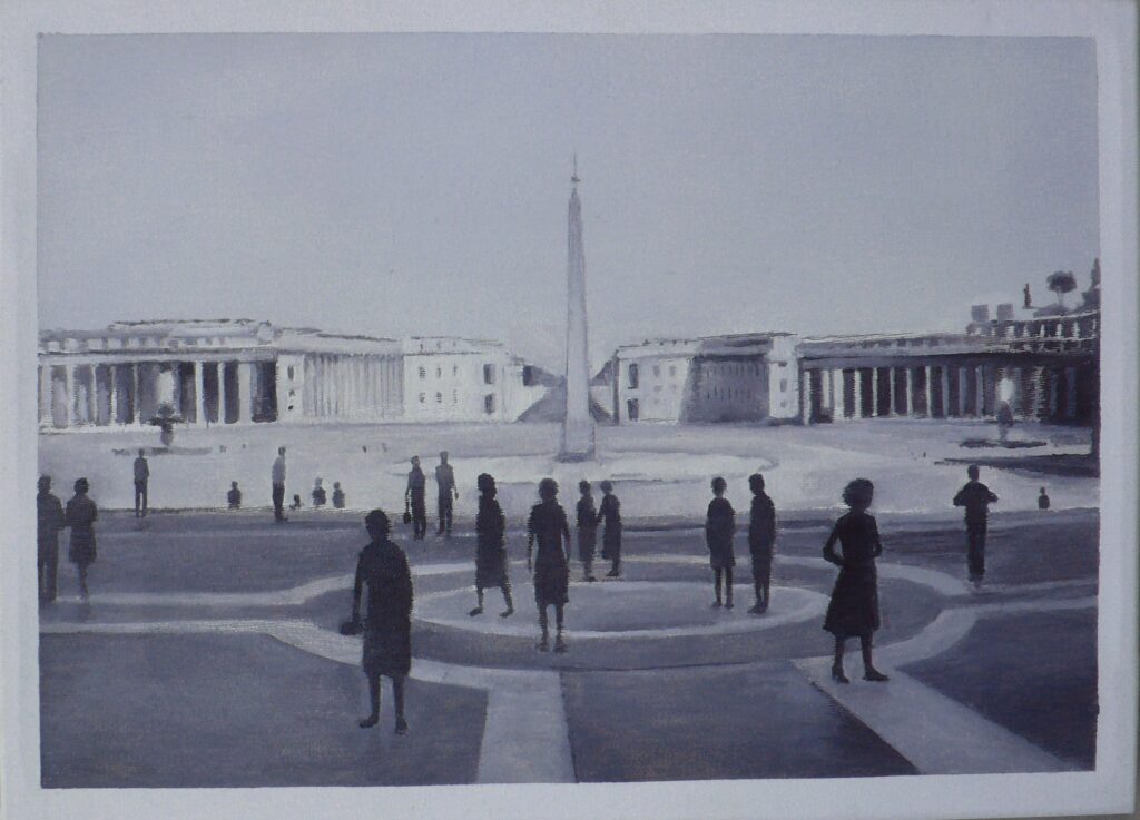 Piazza San Pietro, oleo-lienzo 24x33 cm