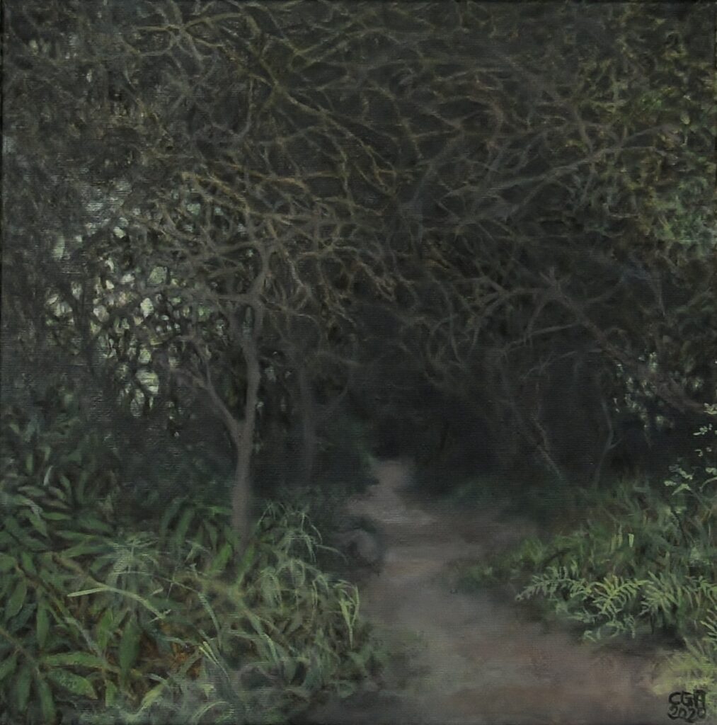 8 El Bosque II óleo / lienzo –   30 x 30 – 2020