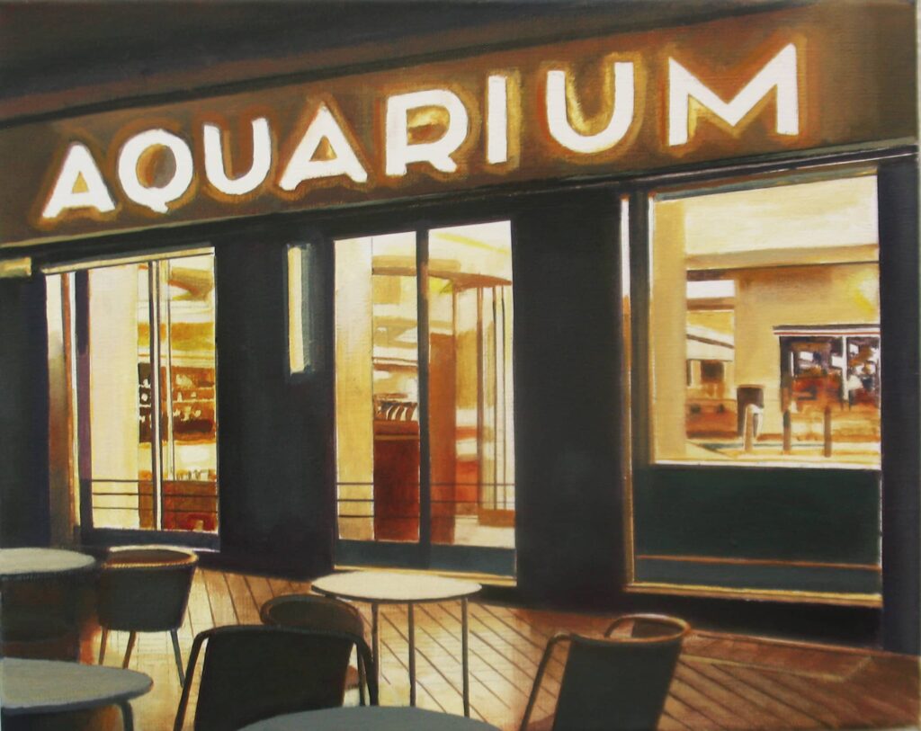 BAR AQUARIUM 33x41- óleo tela