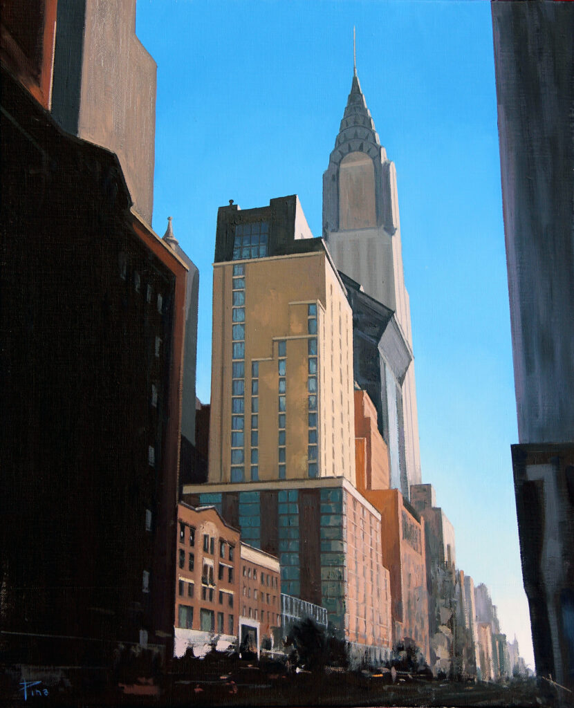 “Chrysler Building” 2021 óleo / lienzo 50 x 61 cm. 