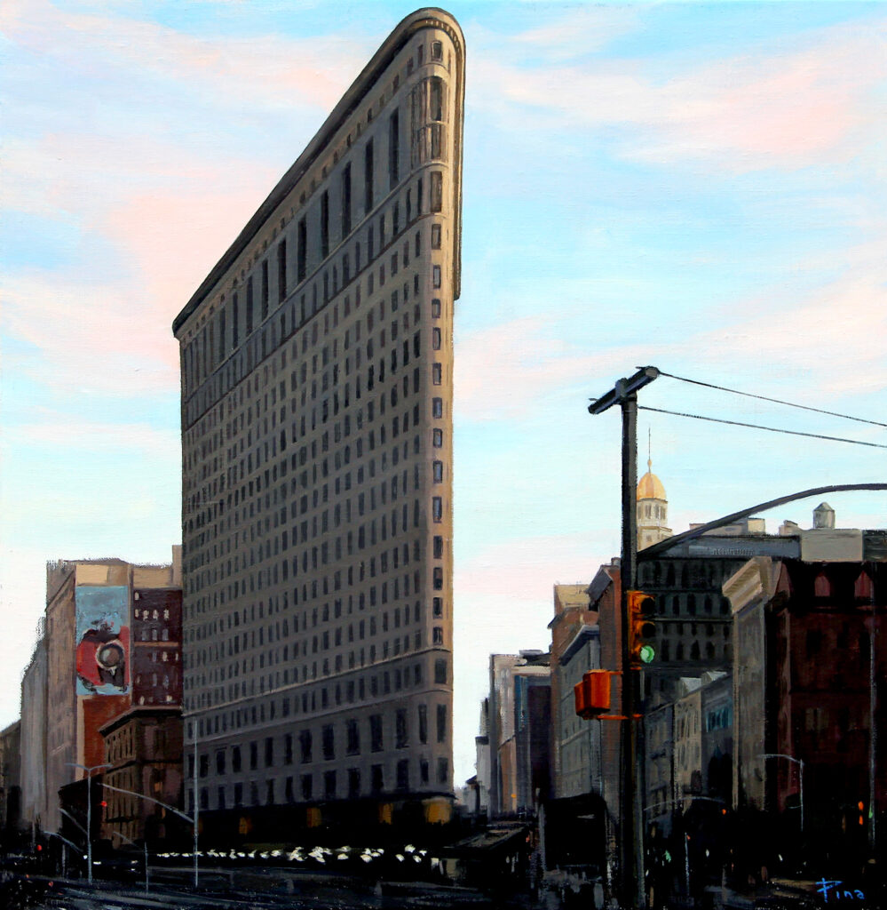 “Flatiron Building” 2021 óleo / tabla entelada 50 x 50 cm. 