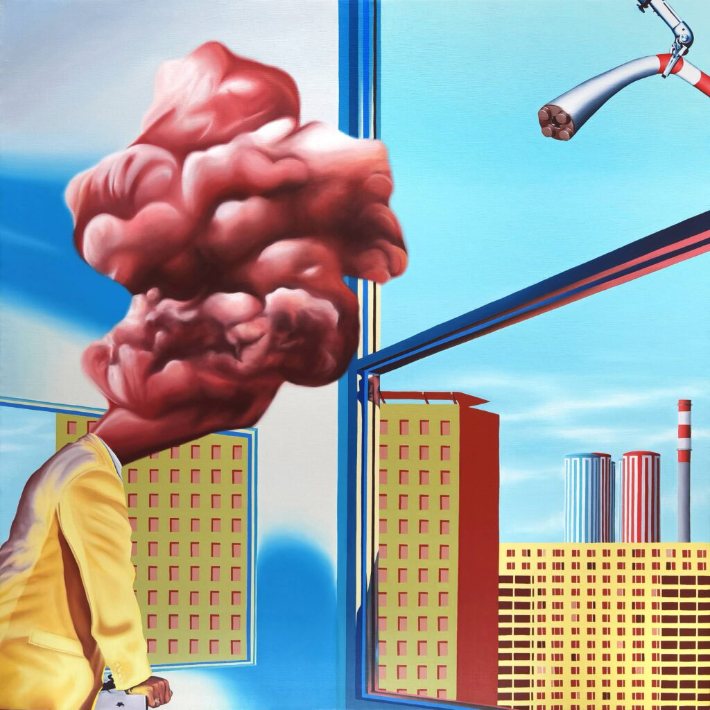 Construcción y Polución (110x110 cm, 2019)