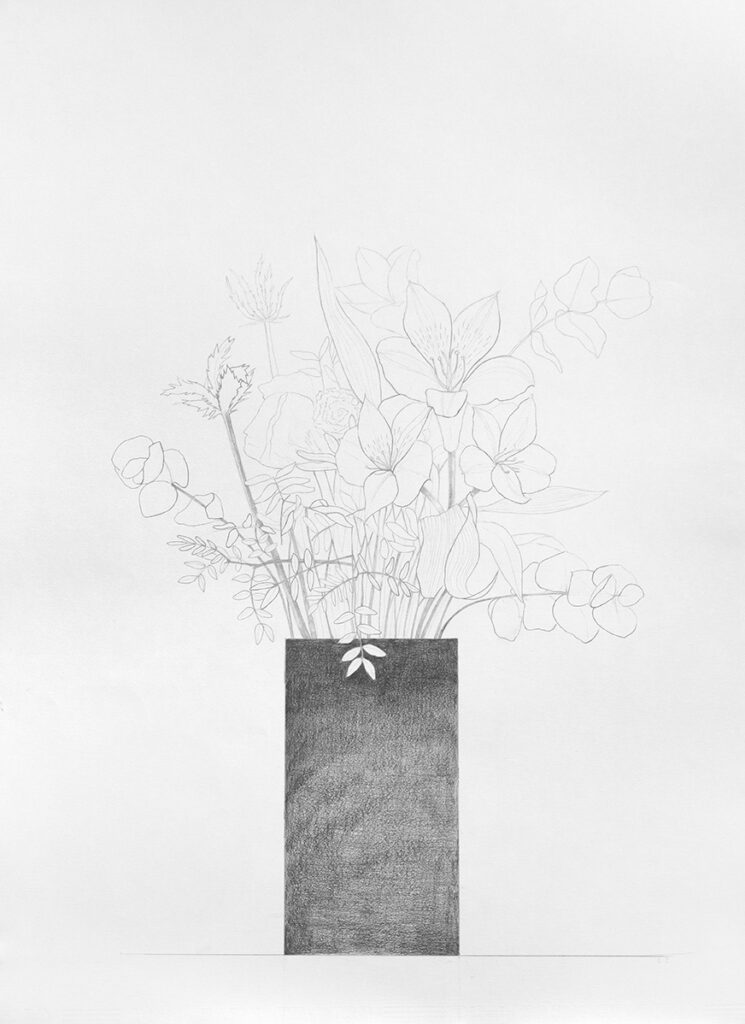 Bouquet I (2021) Grafito sobre papel basik 150gr. 70 x 50 cm.