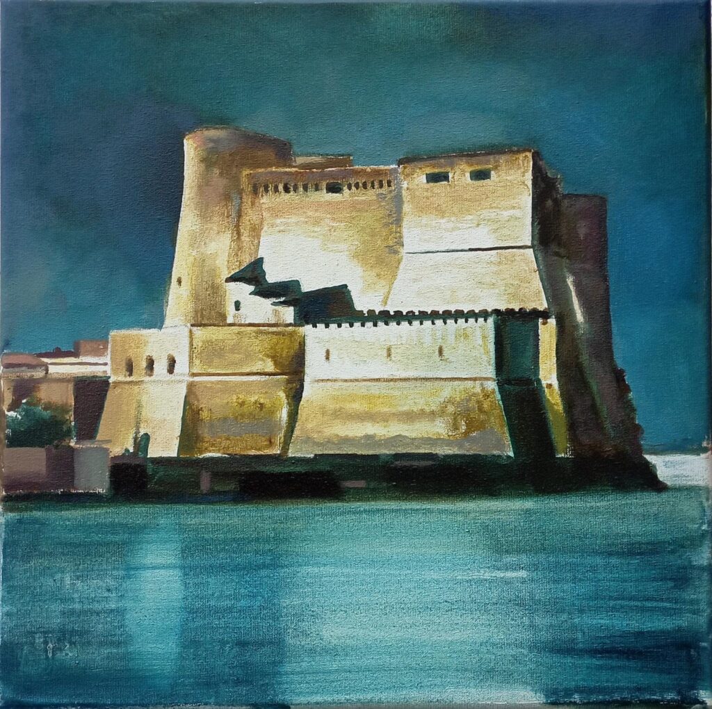 Castel dell’Ovo 2022. Óleo/tela, 30x30 cm.