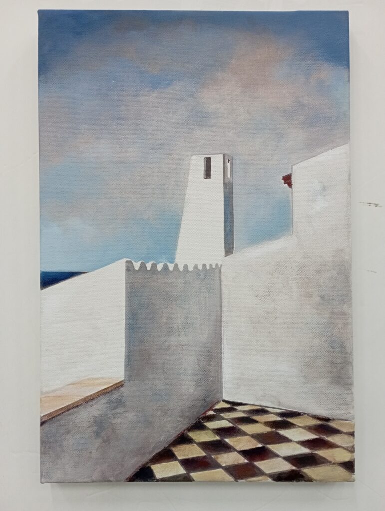 Ibiza, 2022. Óleo /tela, 41X27 cm.