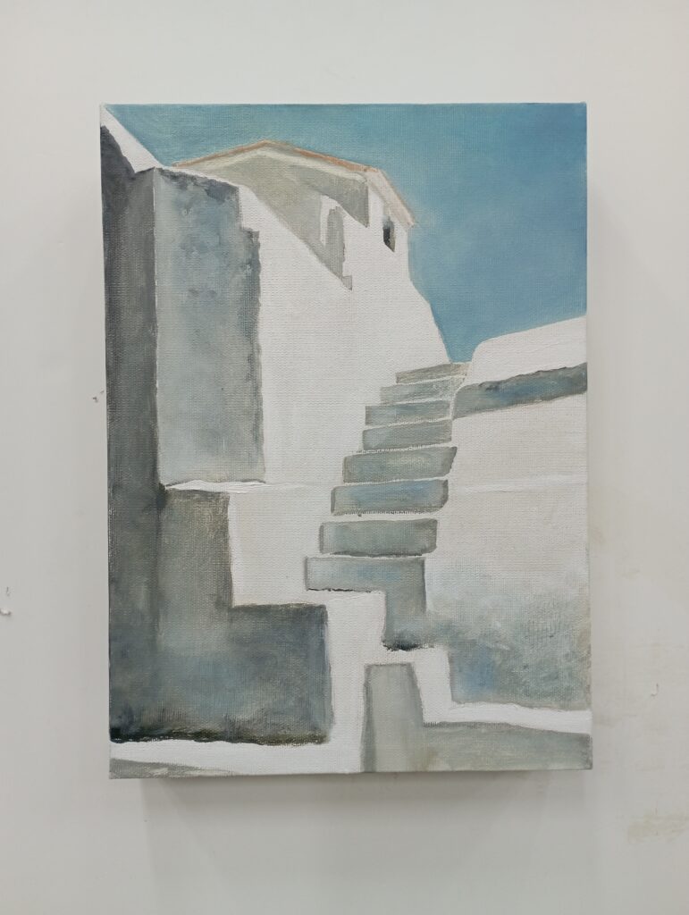 Scala Plebea 2022. Óleo /tela, 29x21 cm.