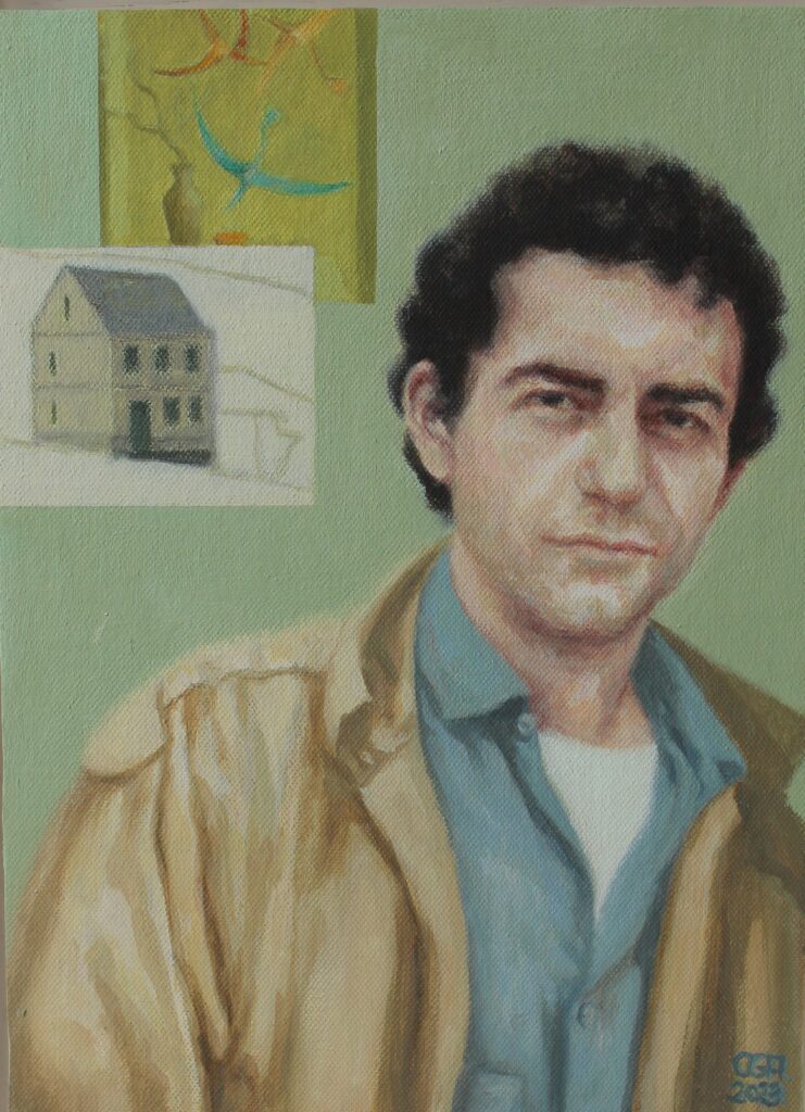 Retrato Ricardo, 2023. Concha Gómez Acebo. Óleo / lienzo, 33 x 24 cm.