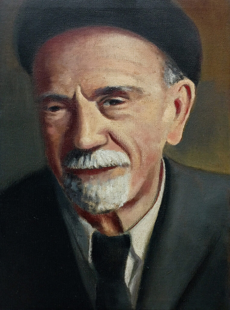 Baroja, 2023. Damián Flores. Óleo sobre tela, 29X21 cm.