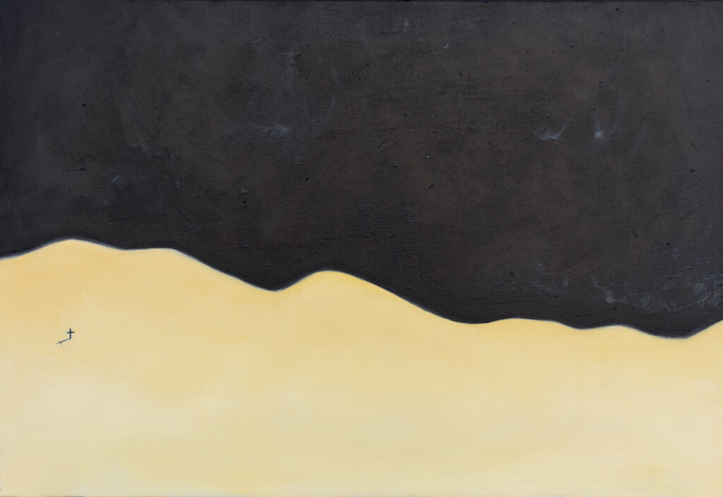 “Tumba en el desierto”. Óleo sobre lienzo 73 x 50 cm