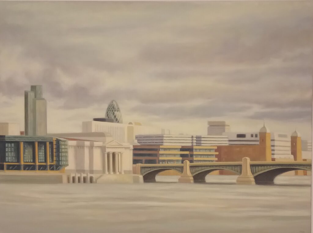 Concha Gómez-Acebo. Southbank, 2008. Óleo/lienzo, 97x130 cm. 