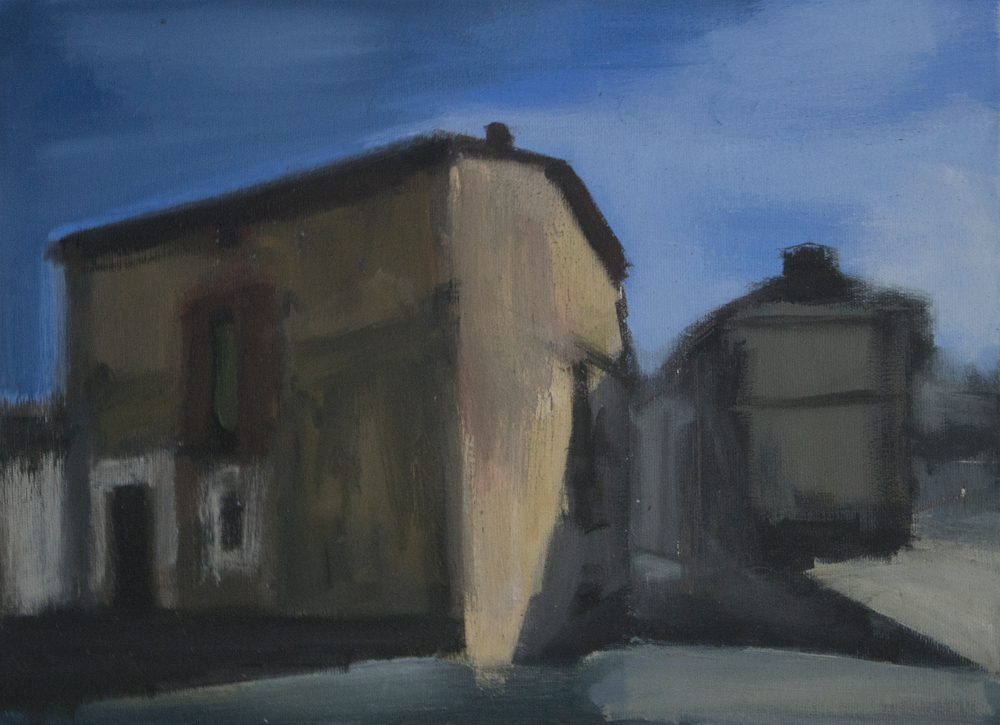 Casa Tiá Leoncia - Óleo sobre lienzo. 30x40 cm.