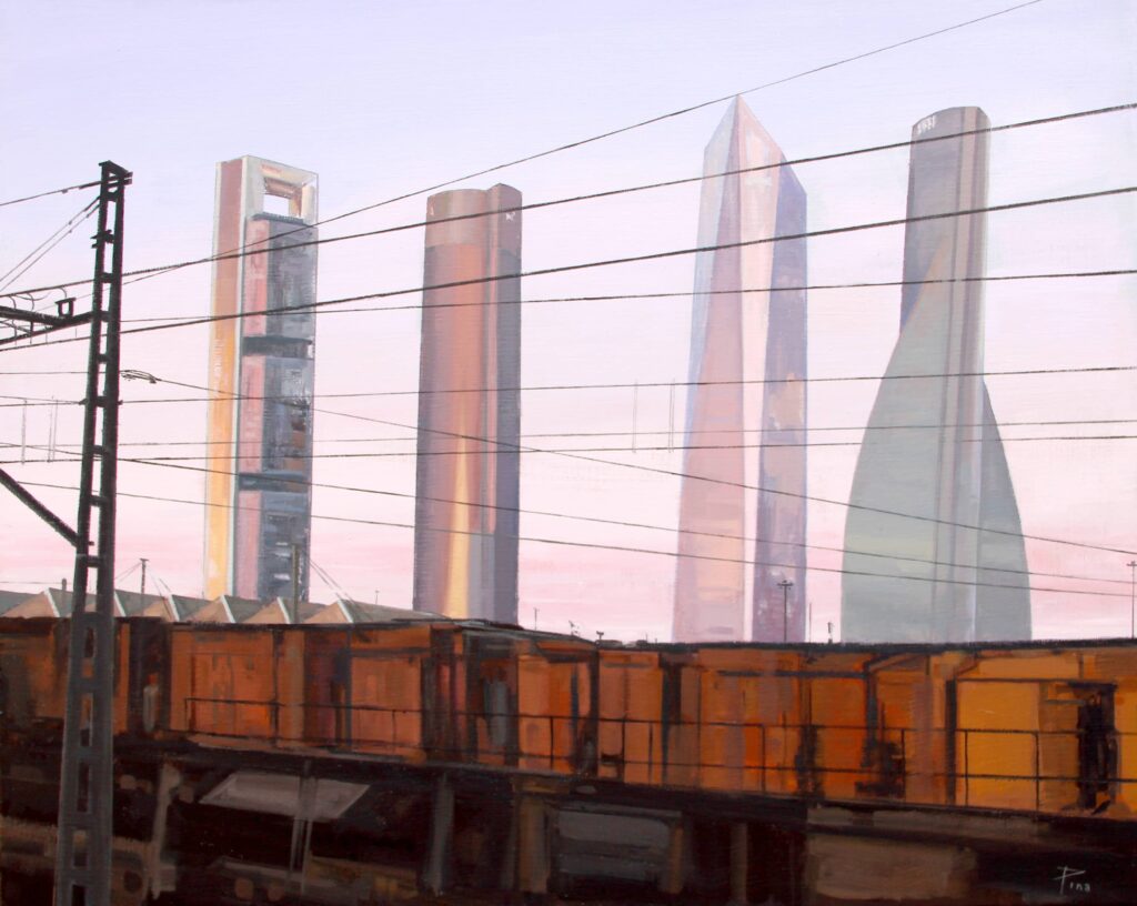 Las torres. 2025. O/L. 65 x 81 cm.