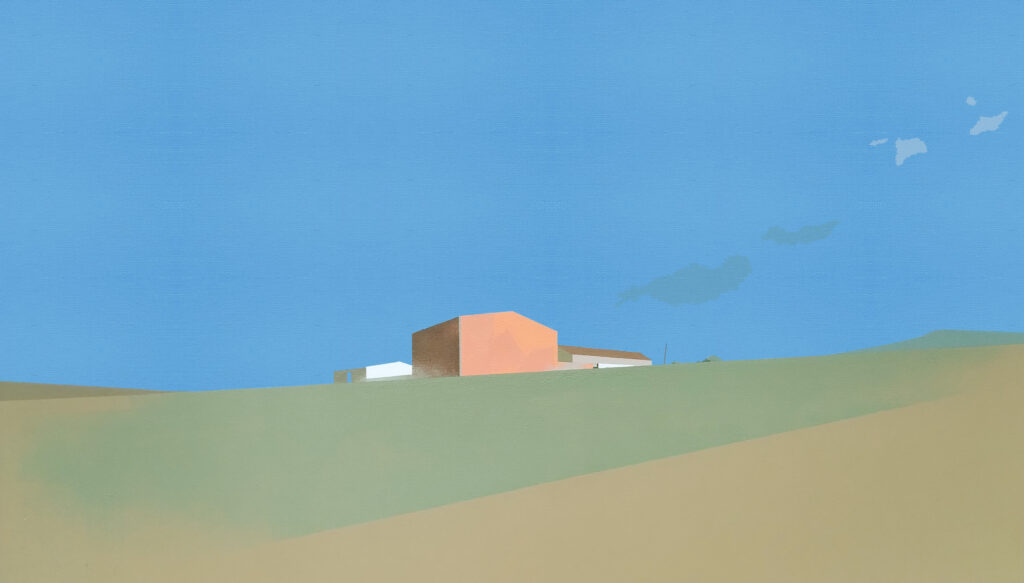 Pared naranja 2023 30x51 Acrílico tela